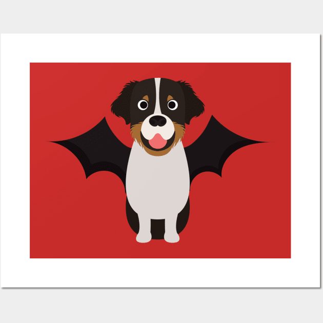 Australian Shepherd Halloween Fancy Dress Costume Wall Art by DoggyStyles